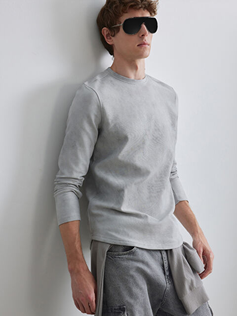 XSIDE Bisiklet Yaka Erkek Sweatshirt - W5OO13Z8-CUZ