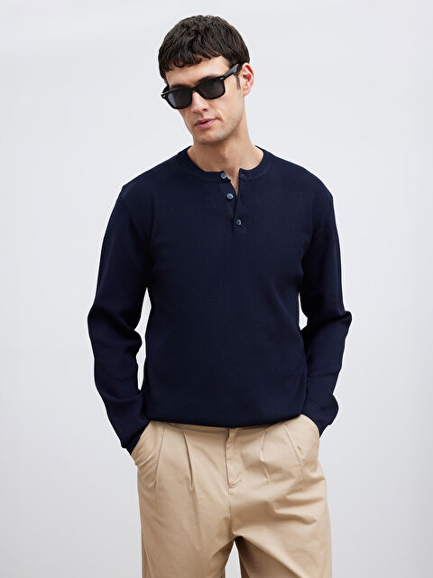 LC WAIKIKI Bisiklet Yaka Erkek Triko Kazak - W5OO20Z8-CRP