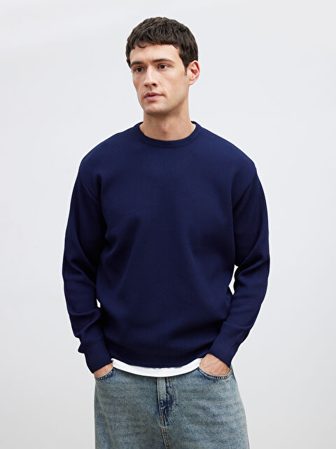 LCW Vision Bisiklet Yaka Fitilli Erkek Triko Kazak - W5OO21Z8-CRP