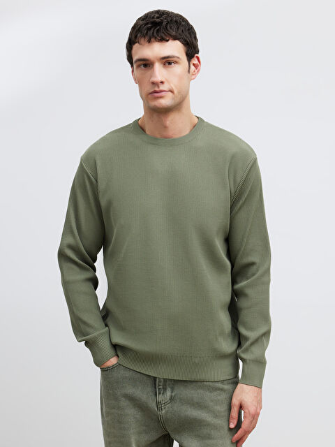 LCW Vision Bisiklet Yaka Fitilli Erkek Triko Kazak - W5OO21Z8-CTA