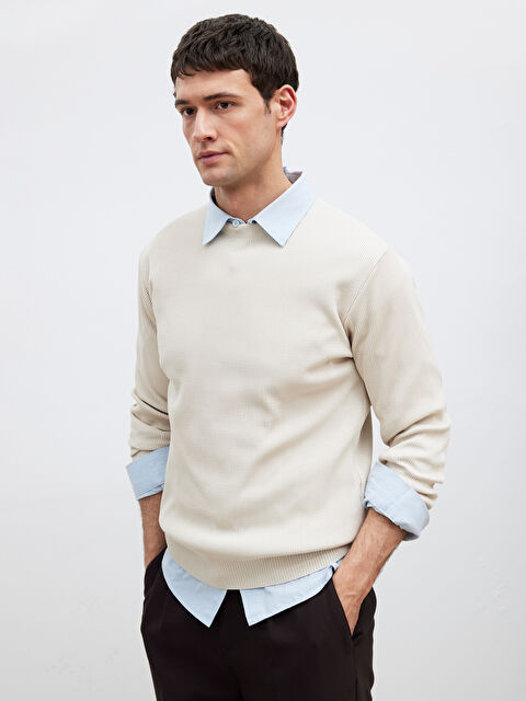 LCW Vision Bisiklet Yaka Fitilli Erkek Triko Kazak - W5OO21Z8-CV5