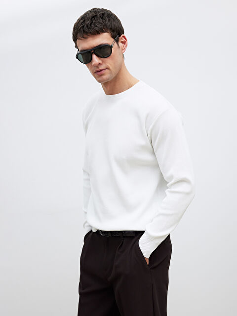 LCW Vision Bisiklet Yaka Fitilli Erkek Triko Kazak - W5OO21Z8-Q6K