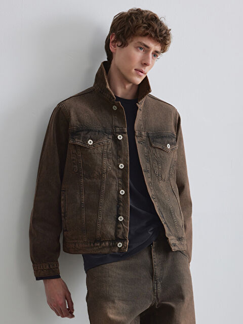 XSIDE Slim Fit Erkek Jean Ceket - W5OO23Z8-CT9