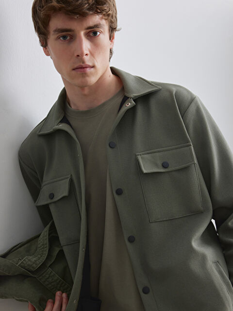 LCW Vision Regular Fit Erkek Dokulu Gömlek Ceket - W5OO27Z8-CRR