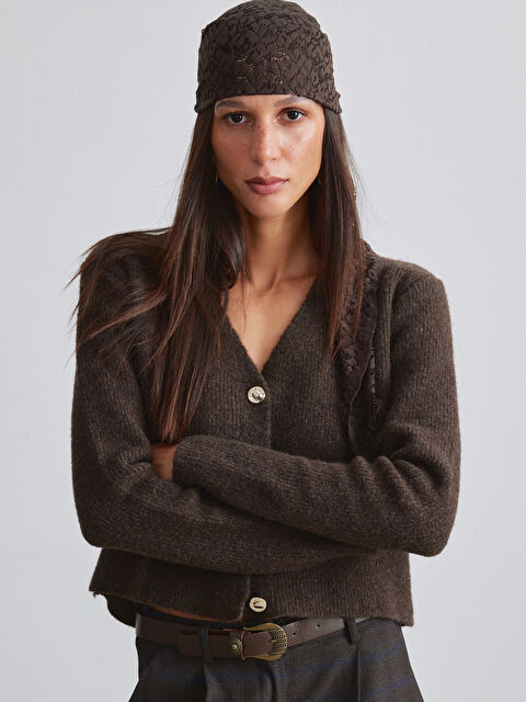 LCW Vision V Yaka Kadın Triko Hırka - W5OO37Z8-J0V