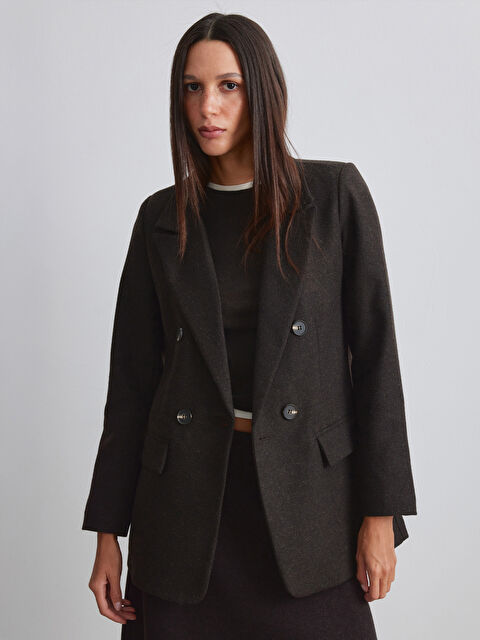 LCW Vision Regular Fit Kadın Kaşe Blazer Ceket - W5OO41Z8-J0V