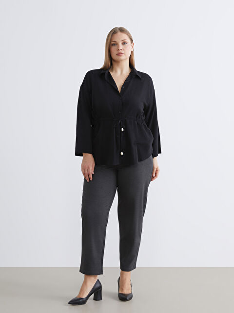 Soulife Büyük Beden Regular Fit Kadın Pantolon	 - W5OO45Z8-L8N