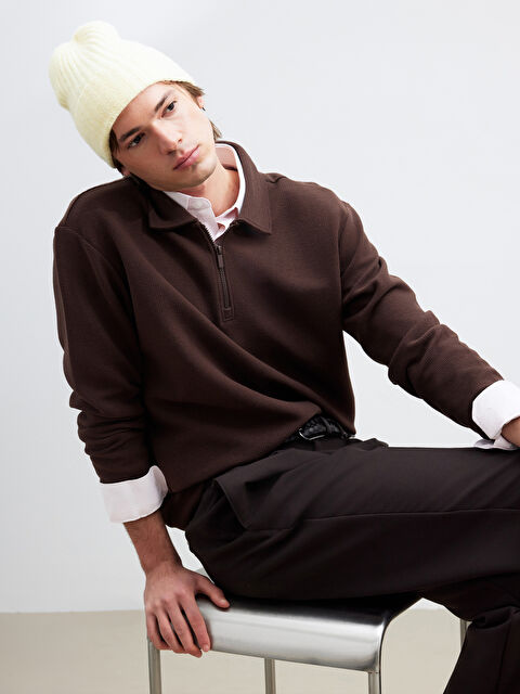 LCW Vision Polo Yaka Erkek Sweatshirt - W5OO79Z8-J0V