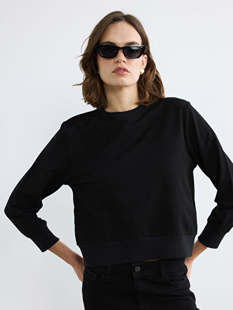 Natuvera Bisiklet Yaka Kadın Sweatshirt - W5OQ22Z8-UP7