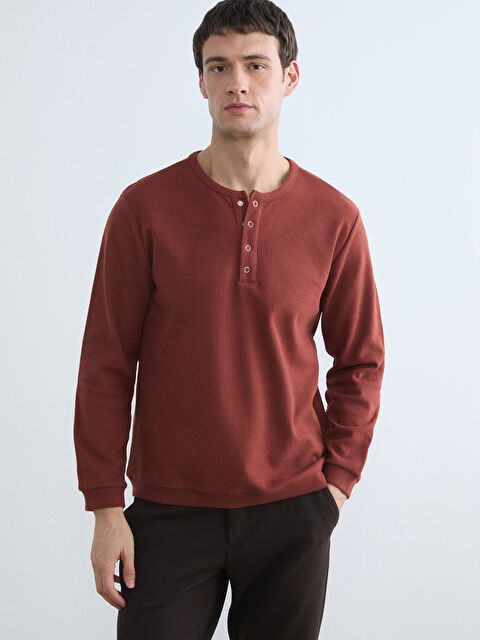 LCW Vision Bisiklet Yaka Erkek Düğmeli Tişört - W5OR75Z8-GUB