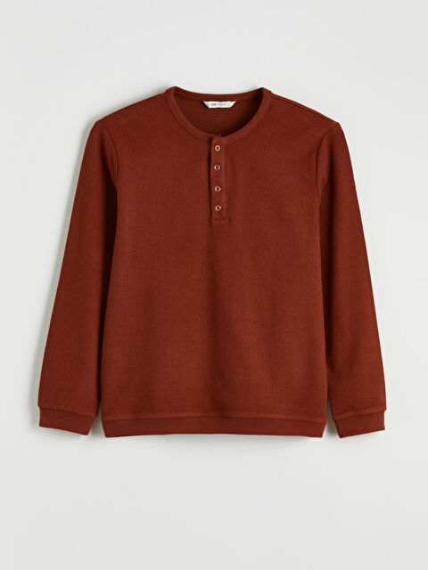 LCW Vision Bisiklet Yaka Erkek Düğmeli Tişört - W5OR75Z8-GUB