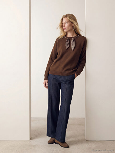 LCW Vision Yüksek Bel Wideleg Kadın Jean Pantolon - W5OR81Z8-CS6