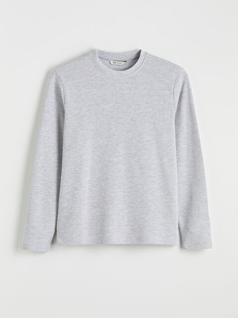 LCW Vision Bisiklet Yaka Uzun Kollu Erkek Tişört - W5OR87Z8-CTK