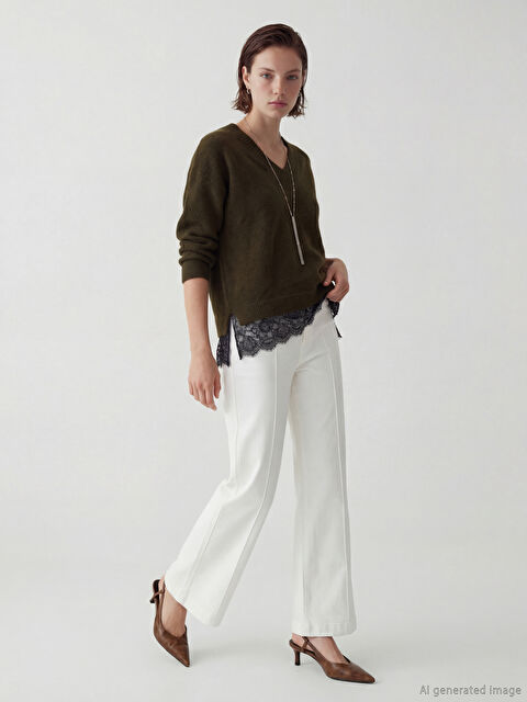 LCW Vision Yüksek Bel Wideleg Kadın Jean Pantolon - W5OS31Z8-FDU