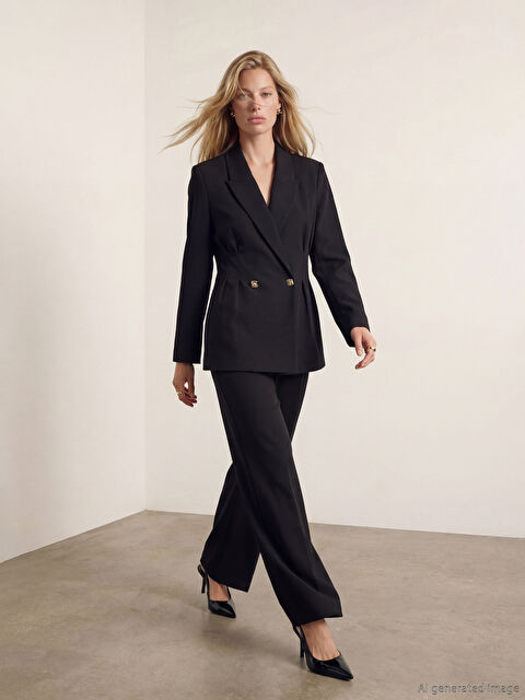 LC WAIKIKI Standart Fit Kadın Pileli Kumaş Pantolon - W5OS61Z8-CVL