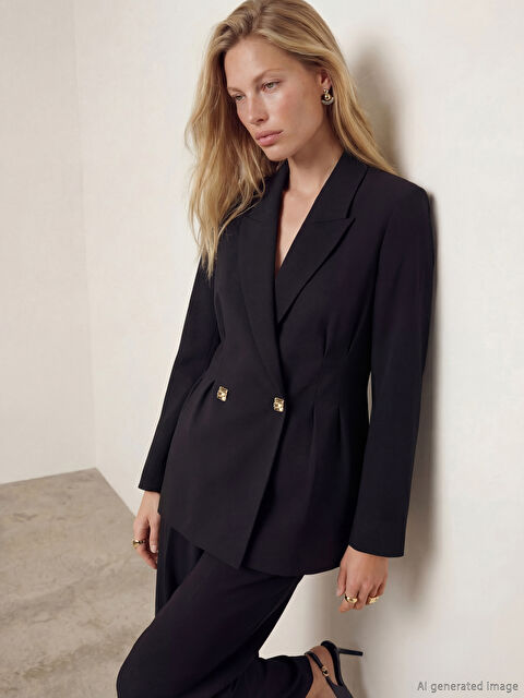 LCW Vision Kruvaze Yaka Kadın Blazer Ceket - W5OS62Z8-CVL