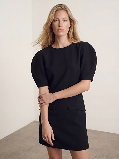 LCW Vision Bisiklet Yaka Mini Elbise - W5OT02Z8-CVL