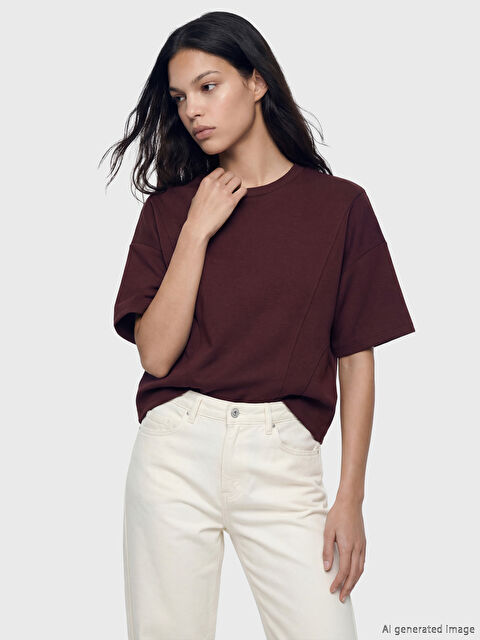 Natuvera Bisiklet Yaka Kadın Tişört