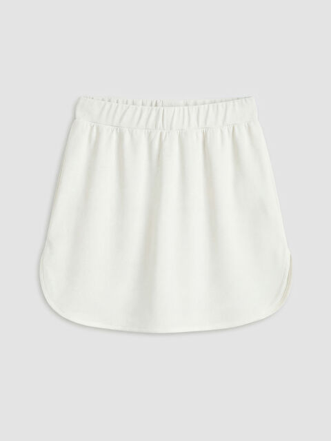Natuvera Beli Lastikli Oval Kesim Mini Etek - S6S623Z8-ZUY
