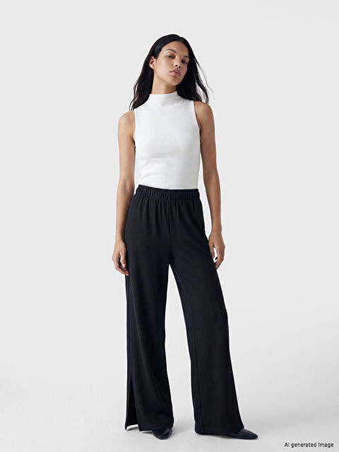 Natuvera Beli Lastikli Kadın Eşofman Altı