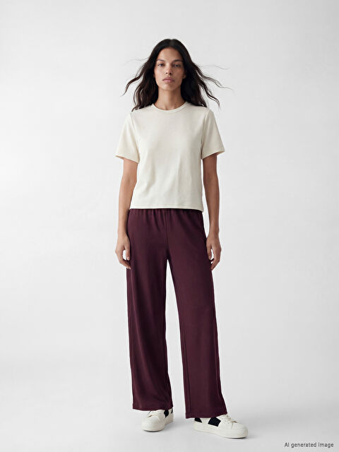 Natuvera Beli Lastikli Kadın Eşofman Altı