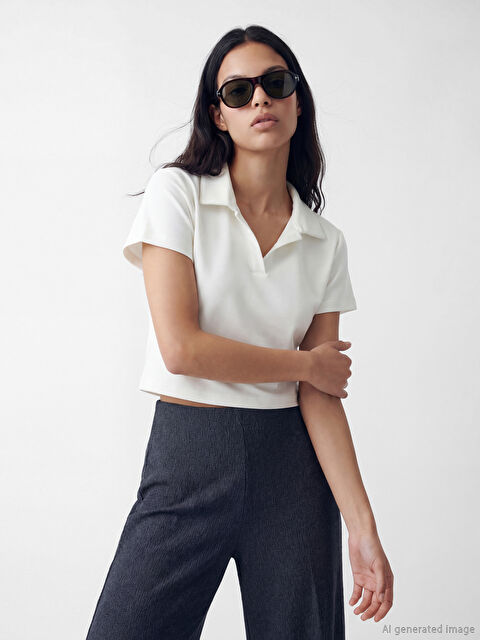 Natuvera Polo Yaka Kadın Tişört