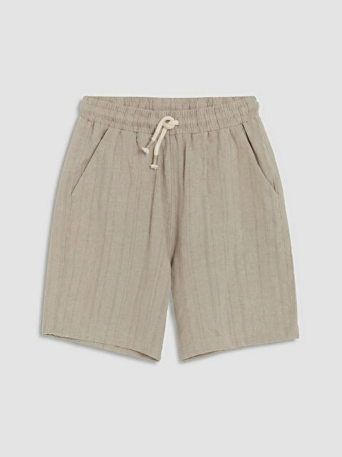 LCW Kids Beli Lastikli Erkek Çocuk Armürlü Şort