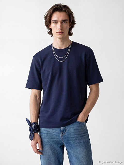 XSIDE Bisiklet Yaka Erkek Tişört