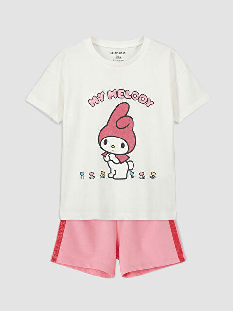 LCW Kids My Melody Baskılı Kız Çocuk Şortlu Takım