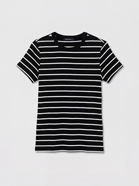 LCW EVERYDAY Bisiklet Yaka Çizgili Kadın Tişört