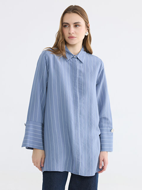 LCW EVERYDAY Çizgili Kadın Gömlek Tunik