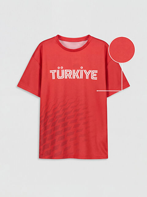 LCW Kids Bisiklet Yaka Türkiye Baskılı Erkek Çocuk Tişört