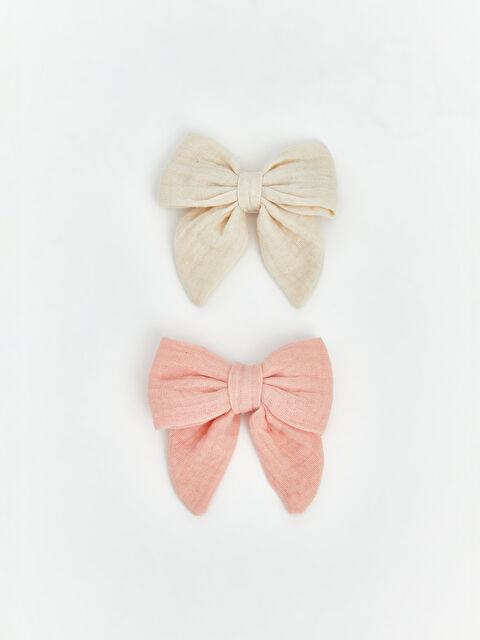 LCW ACCESSORIES Fiyonk Desenli Kız Bebek Saç Bandı 2'li