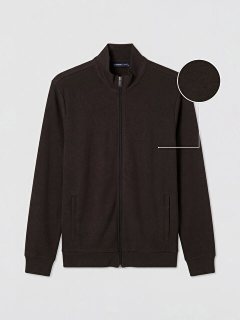 LCWAIKIKI Classic Dik Yaka Erkek Fermuarlı Sweatshirt