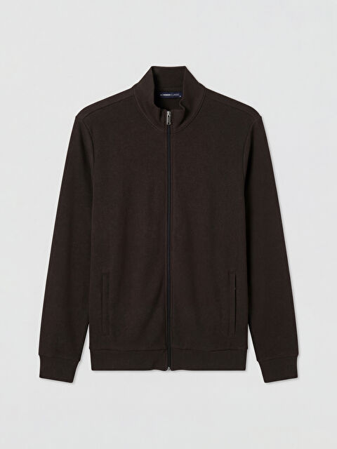 LCWAIKIKI Classic Dik Yaka Erkek Fermuarlı Sweatshirt