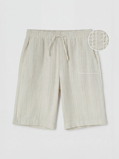 LCW Vision Standart Kalıp Keten Görünümlü Erkek Şort