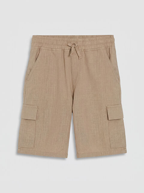 LCW Kids Beli Lastikli Erkek Çocuk Kargo Şort