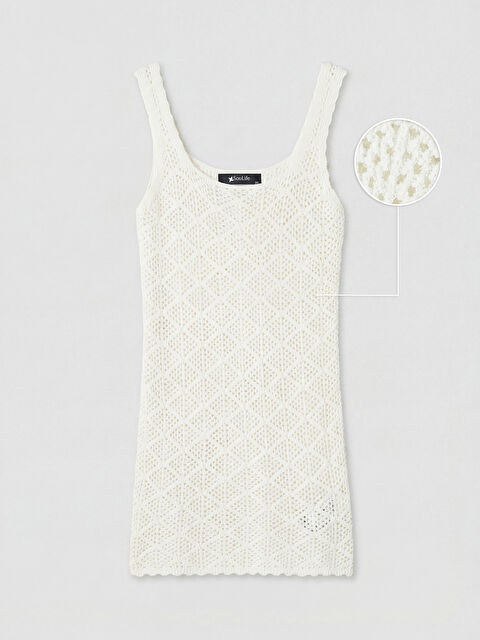 Soulife U Yaka Ajurlu Plaj Elbisesi