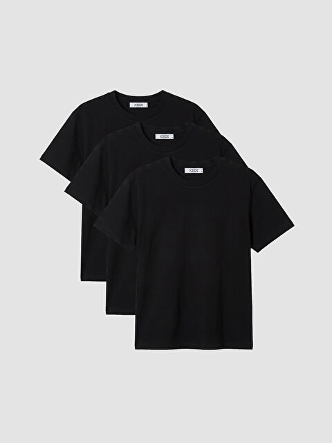 XSIDE Relax Fit %100 Pamuk Basic Tişört 3'lü