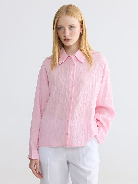 LCW Modest Dokulu Pul Detaylı Kadın Gömlek Tunik