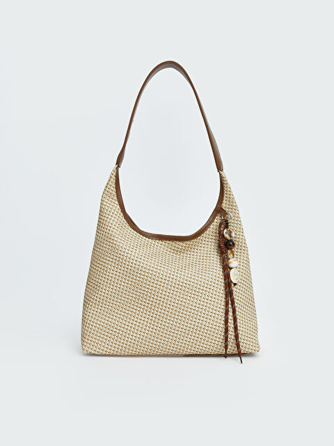 LCW ACCESSORIES Hasır Görünümlü Kadın Omuz Çantası