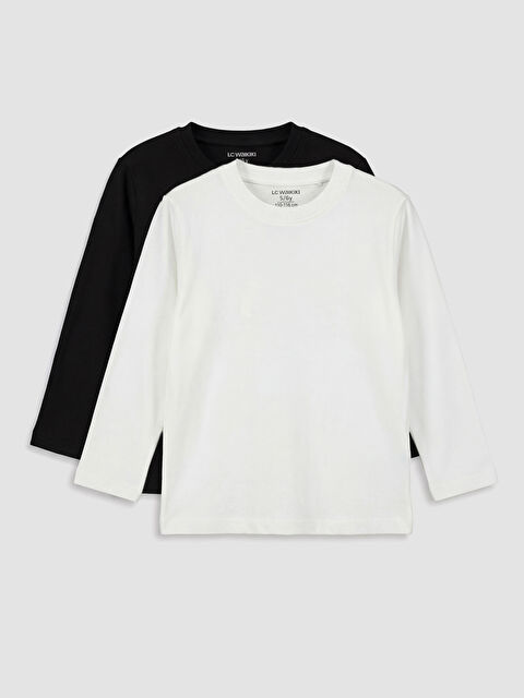 LCW Kids Bisiklet Yaka Erkek Çocuk Tişört 2'li