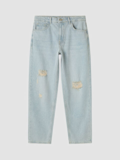 LCW Jeans Boyfriend Fit Yırtık Detaylı Kadın Jean Pantolon