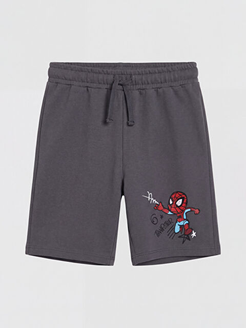 LCW Kids Spider-Man Baskılı Erkek Çocuk Şort