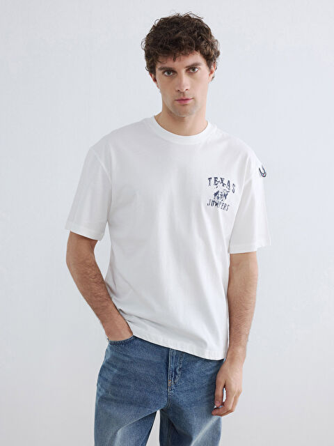 XSIDE Bisiklet Yaka Baskılı Erkek Tişört