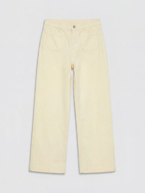 LCW Jeans Yüksek Bel Wideleg Kadın Jean Pantolon