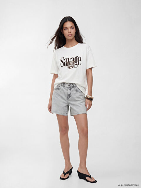 LCW Jeans Regular Fit Kadın Jean Şort