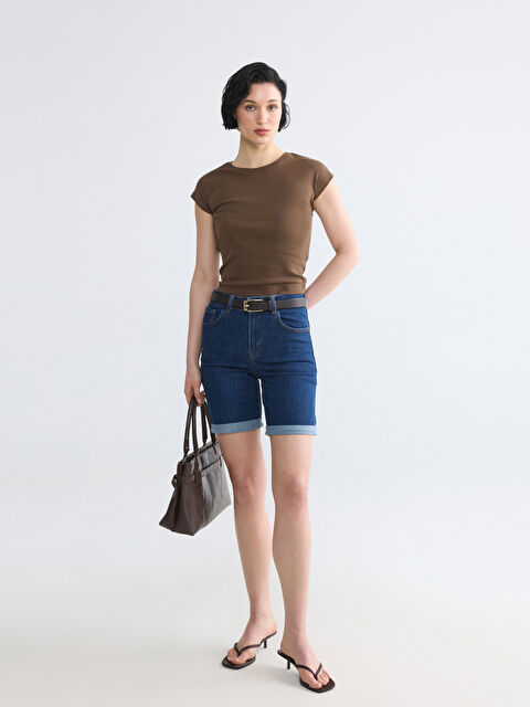 LCW Jeans Slim Fit Kadın Jean Şort