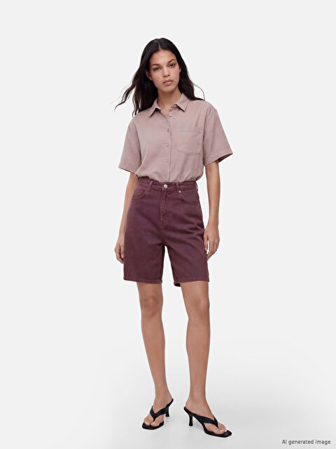 LCW Jeans Bermuda Fit Kadın Jean Şort