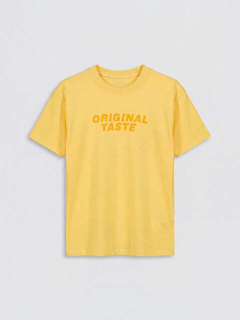 LCW Kids Bisiklet Yaka Baskılı Erkek Çocuk Tişört